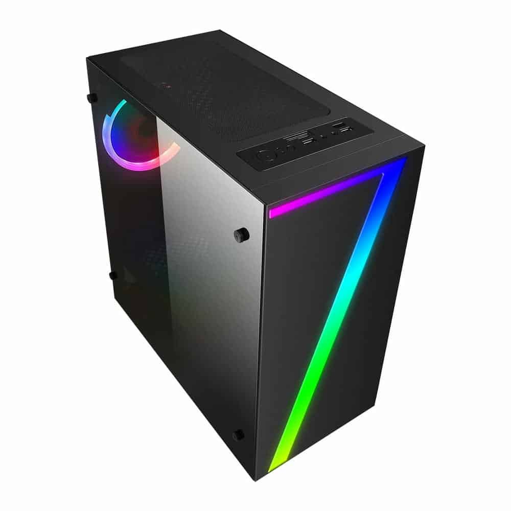 (image for) CiT Seven RGB Windowed MicroATX PC Gaming Case